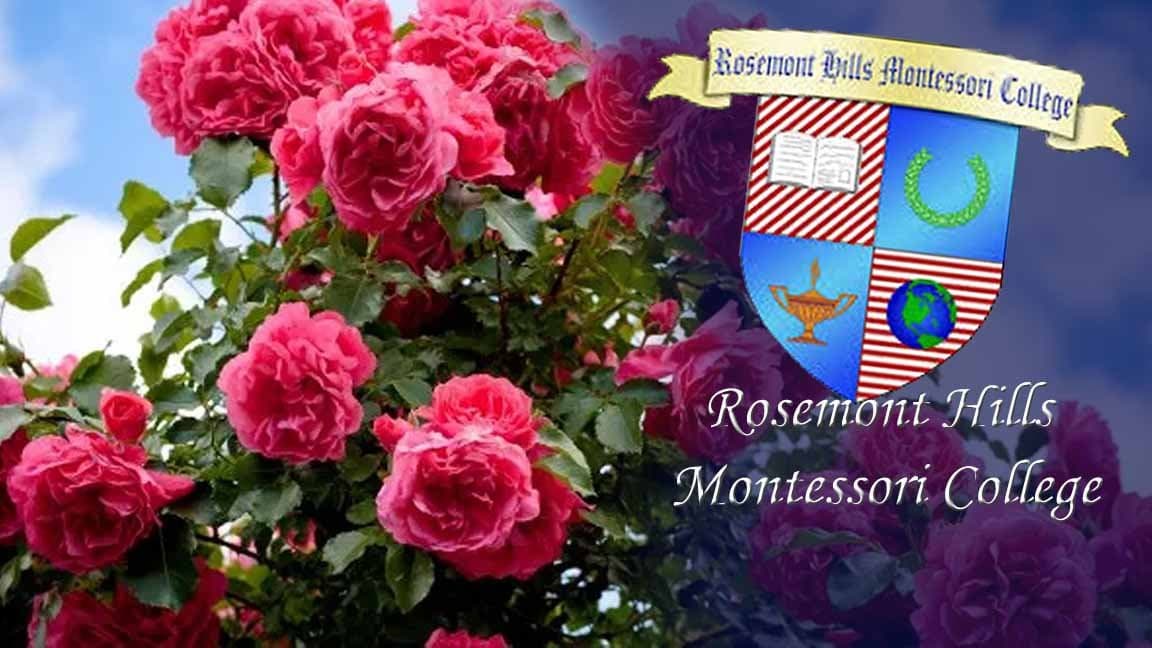 RHMC legacy photo: Alternate rose garden and school sign view